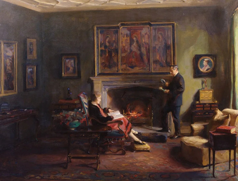 Interior con el vizconde y la vizcondesa Lee de Fareham - Philip de Laszlo