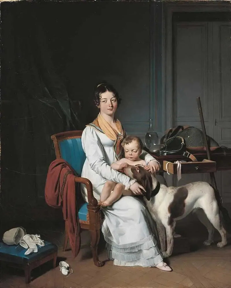 Interior con madre e hijo - Louis-Léopold Boilly