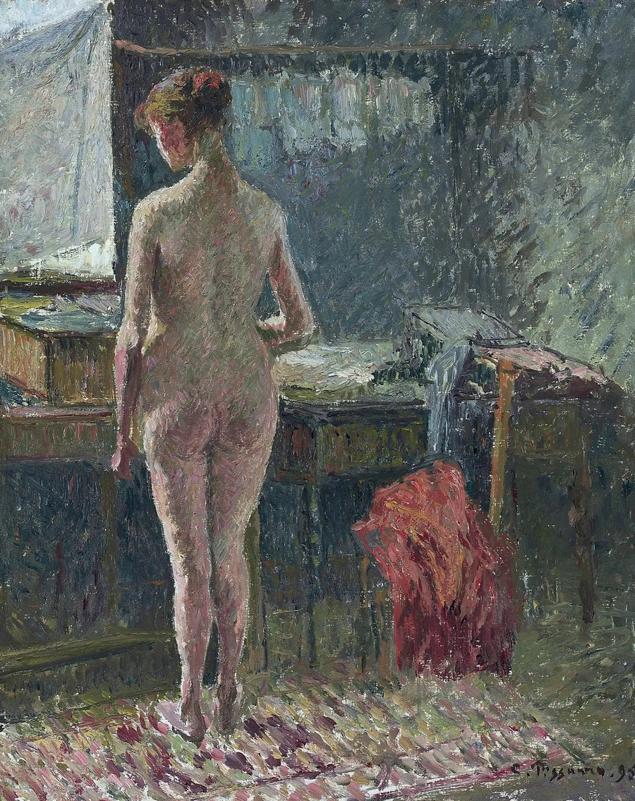 Interior con desnudo de espaldas - Camille Pissarro