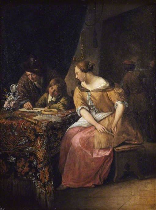 Intérieur avec un peintre et sa famille - Jan Steen