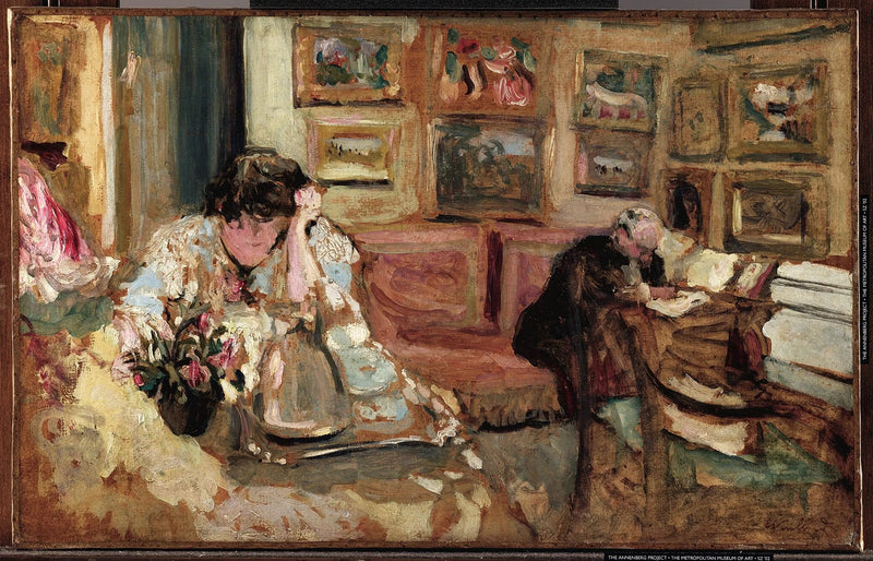 Interior en la casa de la Sra. Hessel - Édouard Vuillard
