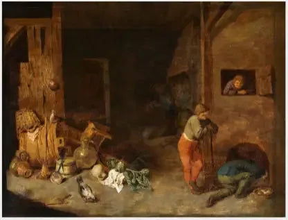 Interior de una granja - David Teniers el Joven