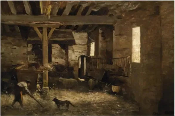 Interior de la cabaña de pastor - Jean-Baptiste Camille Corot