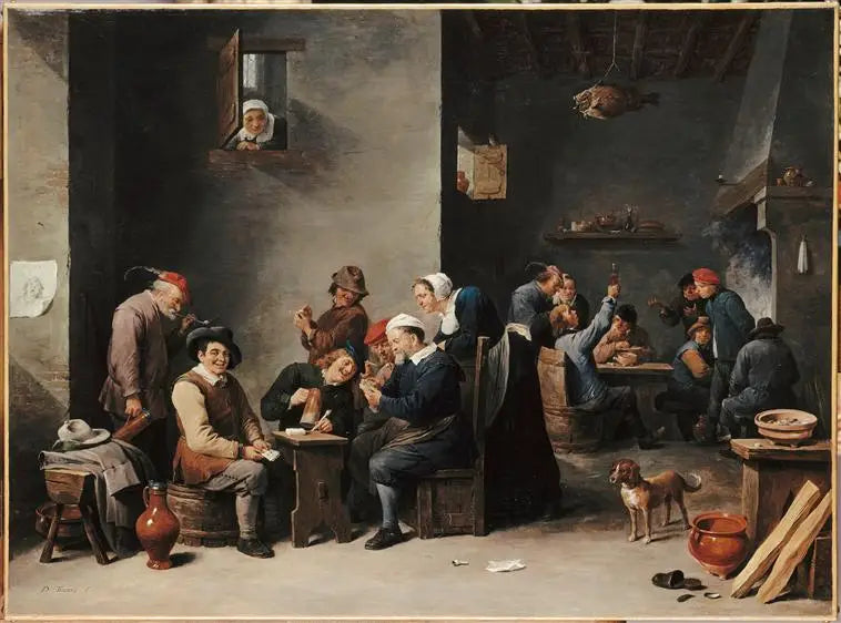 Interior de cabaret. La partida de cartas - David Teniers el Joven