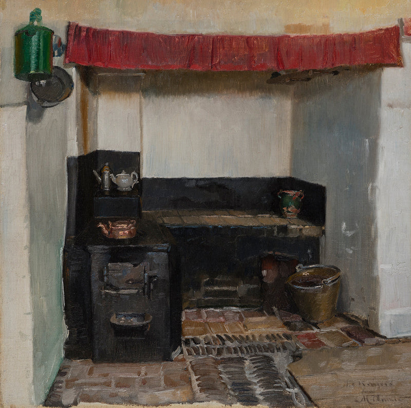 Interior de la cocina. -Michael Peter Ancher