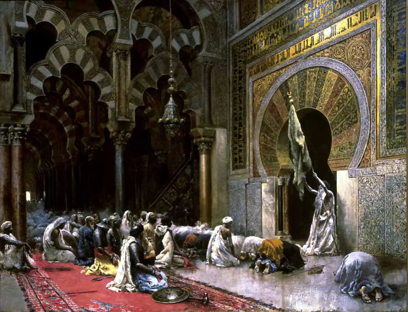 Interior de una mezquita en Córdoba - Edwin Lord Weeks