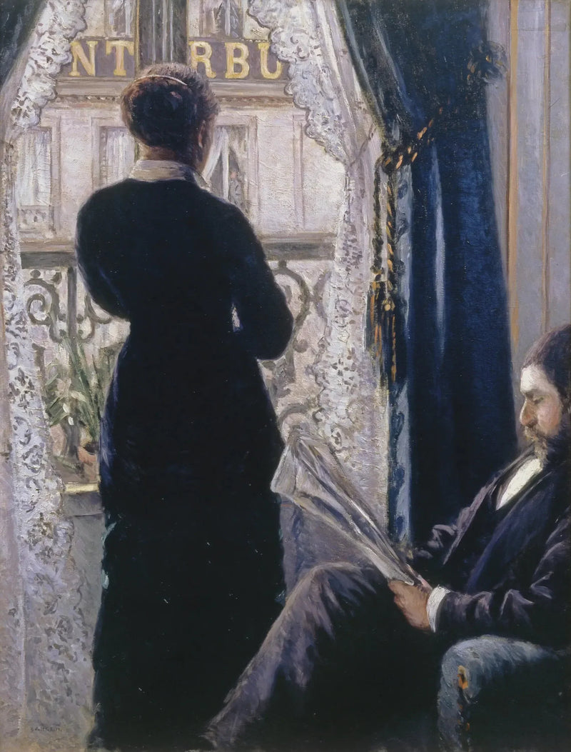 Interior, mujer en la ventana - Gustave Caillebotte