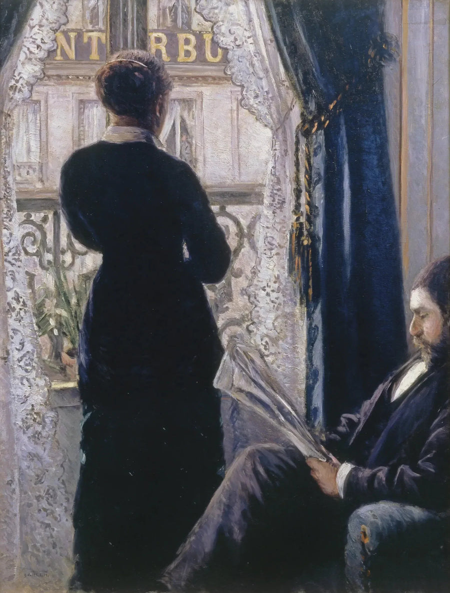 Interior, mujer en la ventana - Gustave Caillebotte