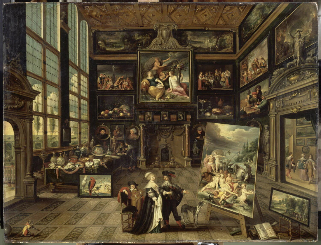 Intérieur d'une galerie de tableaux et d'objets d'art - Cornelis de Baellieur
