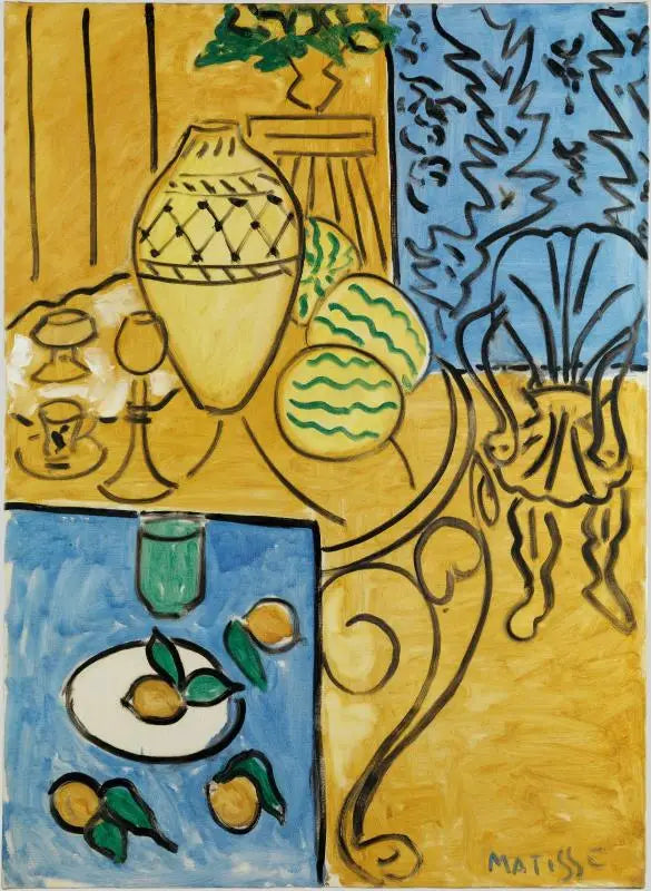 Interior amarillo y azul - Henri Matisse