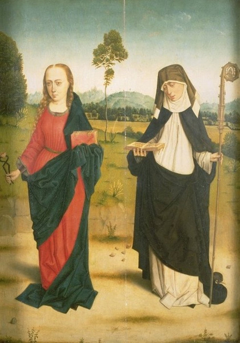 Interior: Santa Águeda y Clara / Exterior: La Anunciación: María - Dirk Bouts