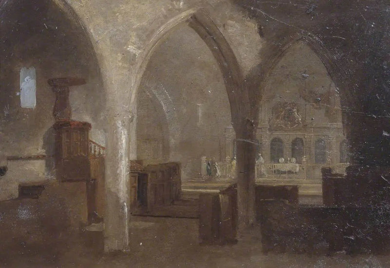 Interior de una iglesia gótica - J. M. W. Turner