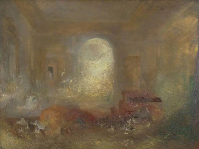 Interior de una gran casa: El salón, Castillo de East Cowes - J. M. W. Turner