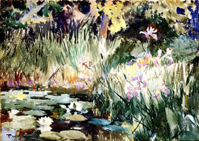 Iris y lirios - Frank Weston Benson