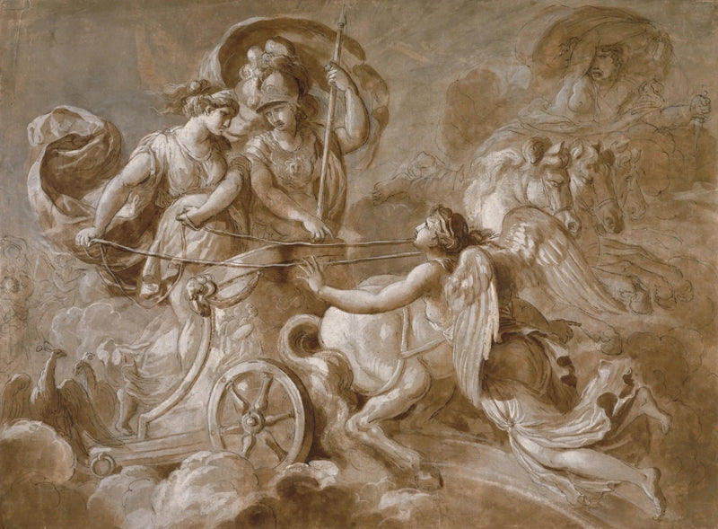 Iris acercándose a Atenea y Hera - Louis Jean François Lagrenée