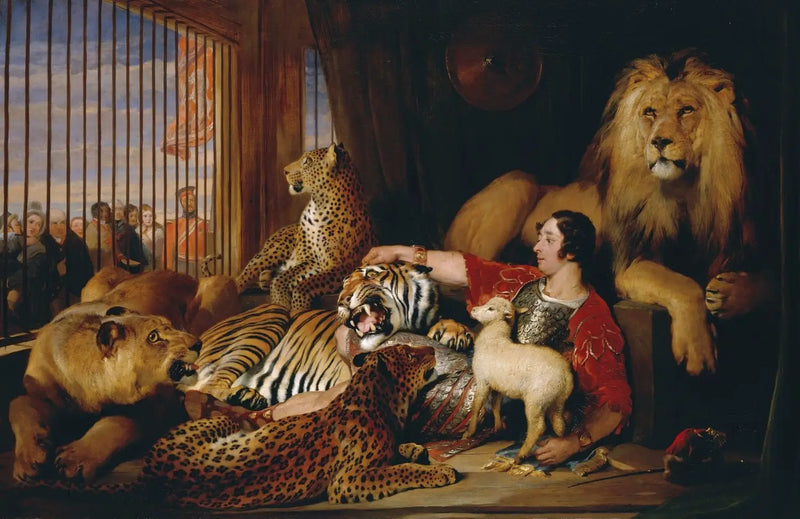 Isaac van Amburgh y sus animales - Edwin Henry Landseer