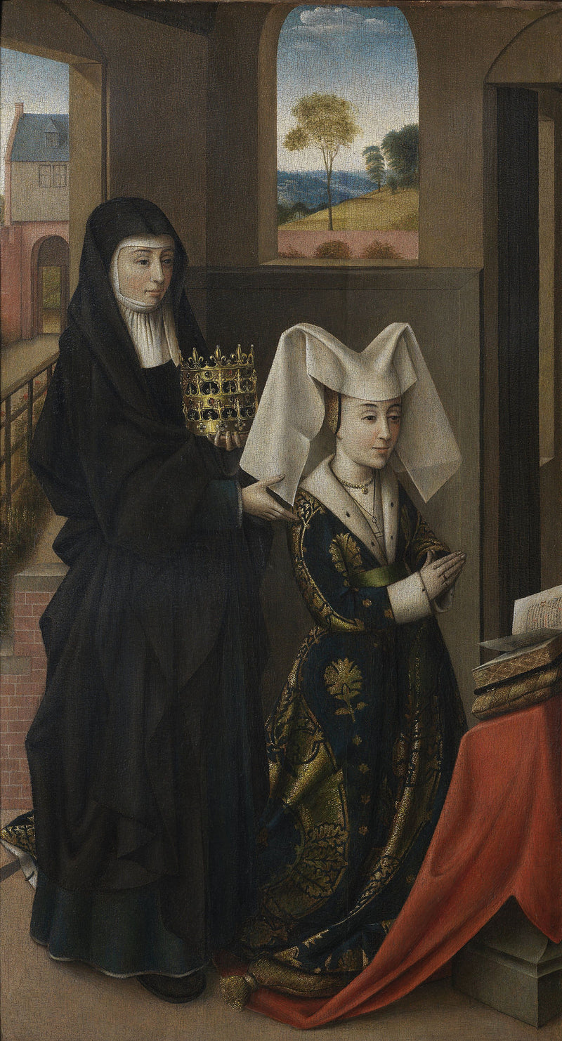 Isabel de Portugal con Santa Isabel - Petrus Christus