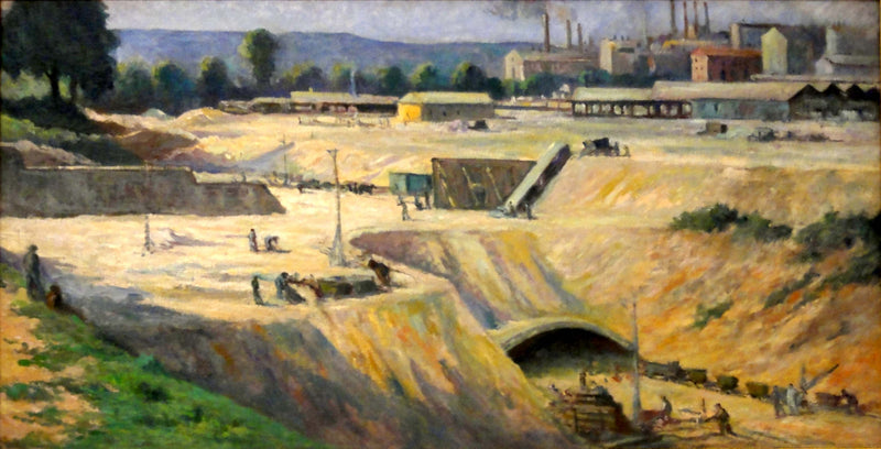 Issy-les-Moulineaux, sitio de construcción del metro - Maximilien Luce
