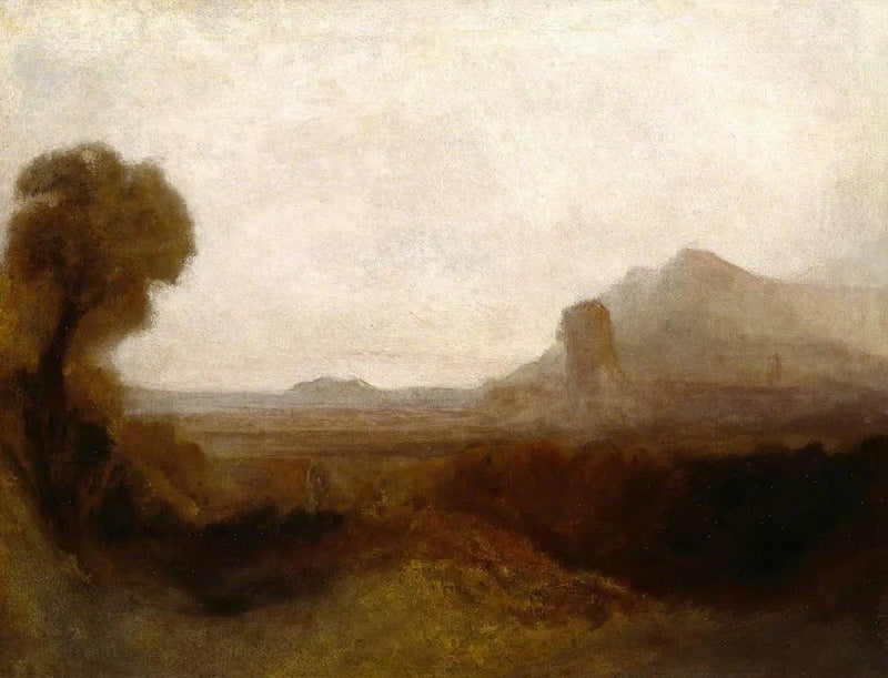 Paisaje italiano con una torre - J. M. W. Turner