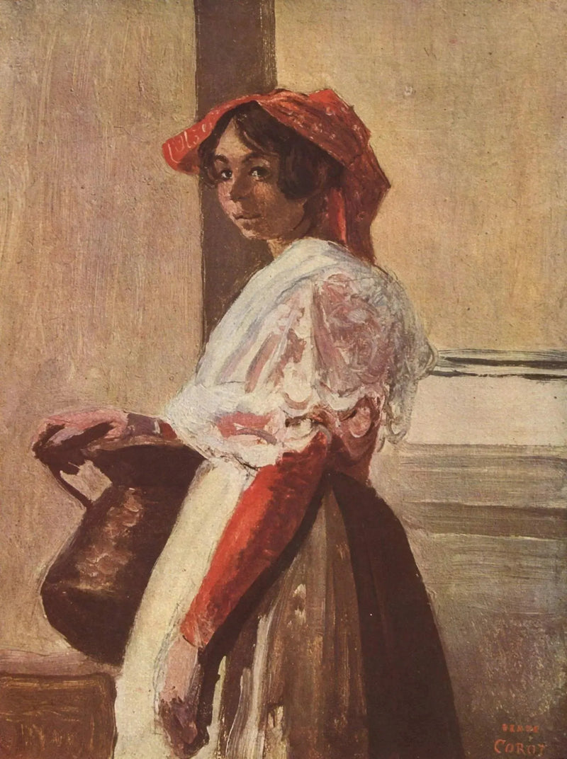 Italiana con jarra - Jean-Baptiste Camille Corot