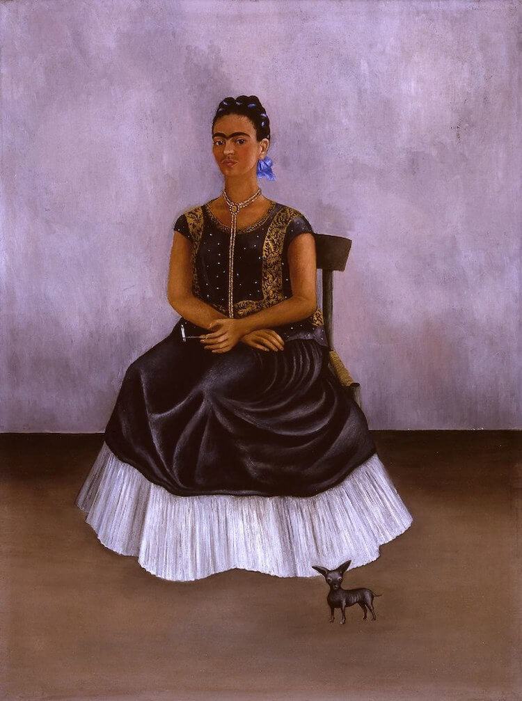 Moi et mon chien Itzcuintli - Frida Kahlo image 1 reproduction de peinture à l’huile