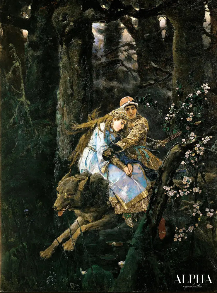 Ivan Tsarevich chevauchant le loup gris - Viktor Vasnetsov - Reproductions de tableaux et peintures haut de gamme