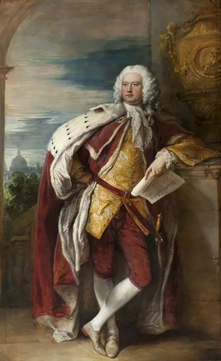 Jacob Bouverie (1694–1761), primer vizconde de Folkestone y primer presidente de la Sociedad de Artes (según Thomas Hudson) - Thomas Gainsborough