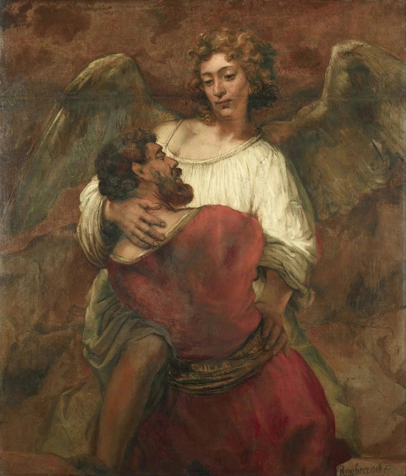 Lucha de Jacob con el ángel - Rembrandt
