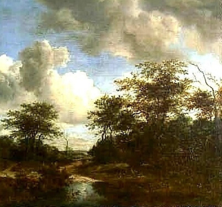 Chemin sablonneux entre les arbres - Jacob van Ruisdael