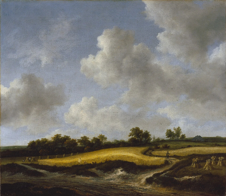 Paysage avec champ de blé du Getty Museum - Jacob van Ruisdael