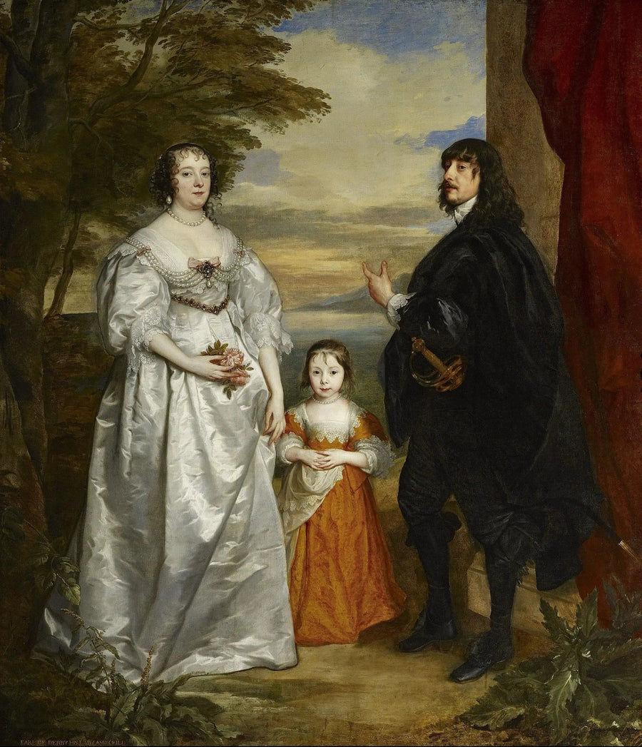 James, séptimo conde de Derby, su dama y su hijo - Antoine van Dyck