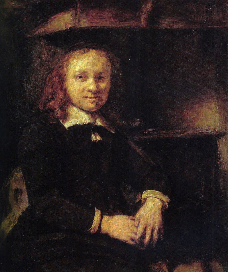 Retrato de Jan Boursse, sentado cerca de una estufa - Rembrandt
