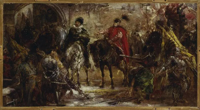 Jan Zamoyski en Byczyna, boceto - Jan Matejko