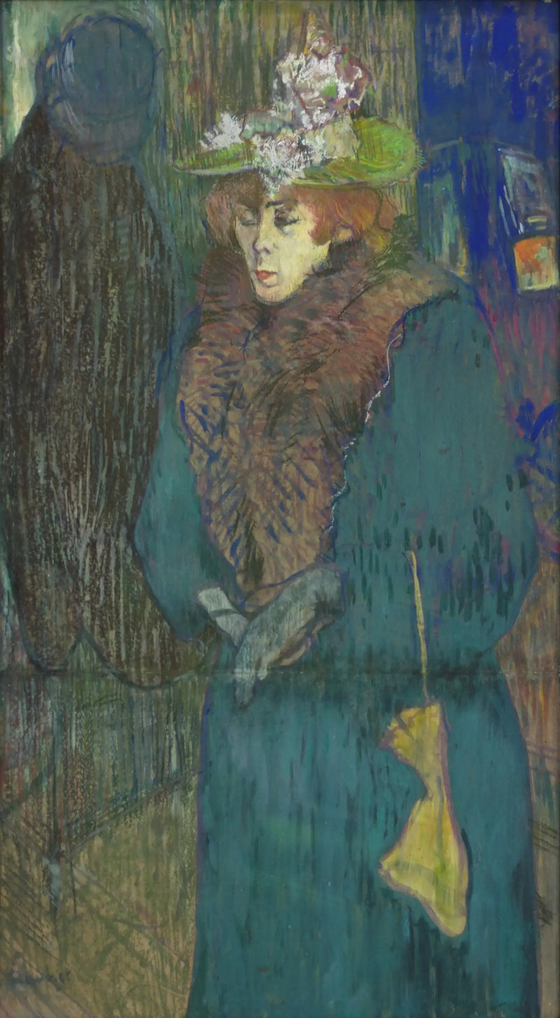 Jane Avril llegando al Moulin Rouge - Henri de Toulouse-Lautrec