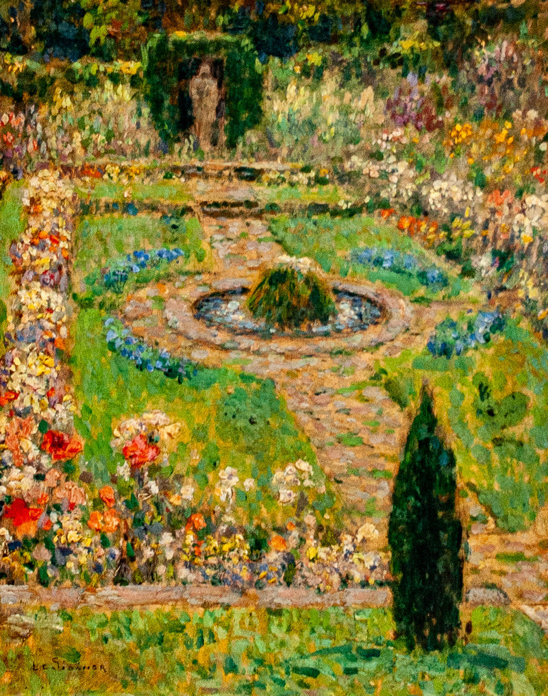 Jardín en Hampton Court - Henri Le Sidaner