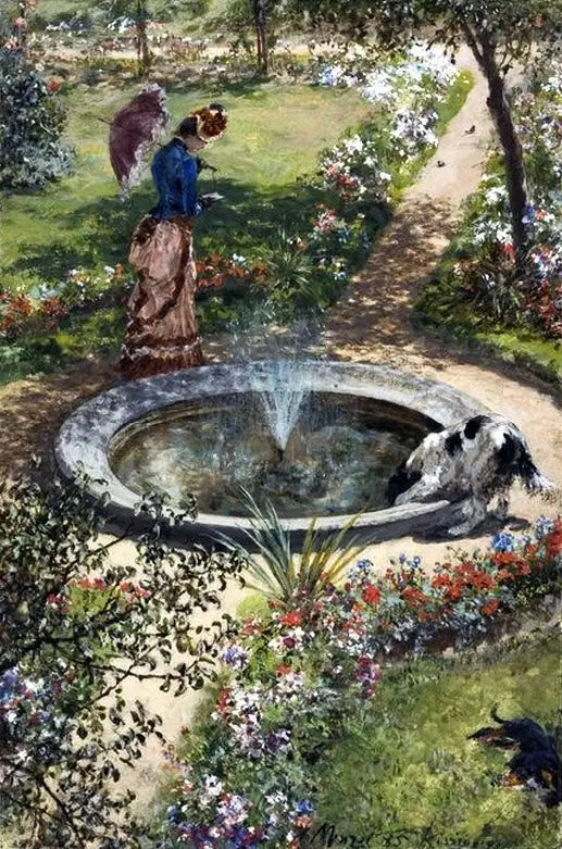 Jardín en Kissingen. - Adolph von Menzel