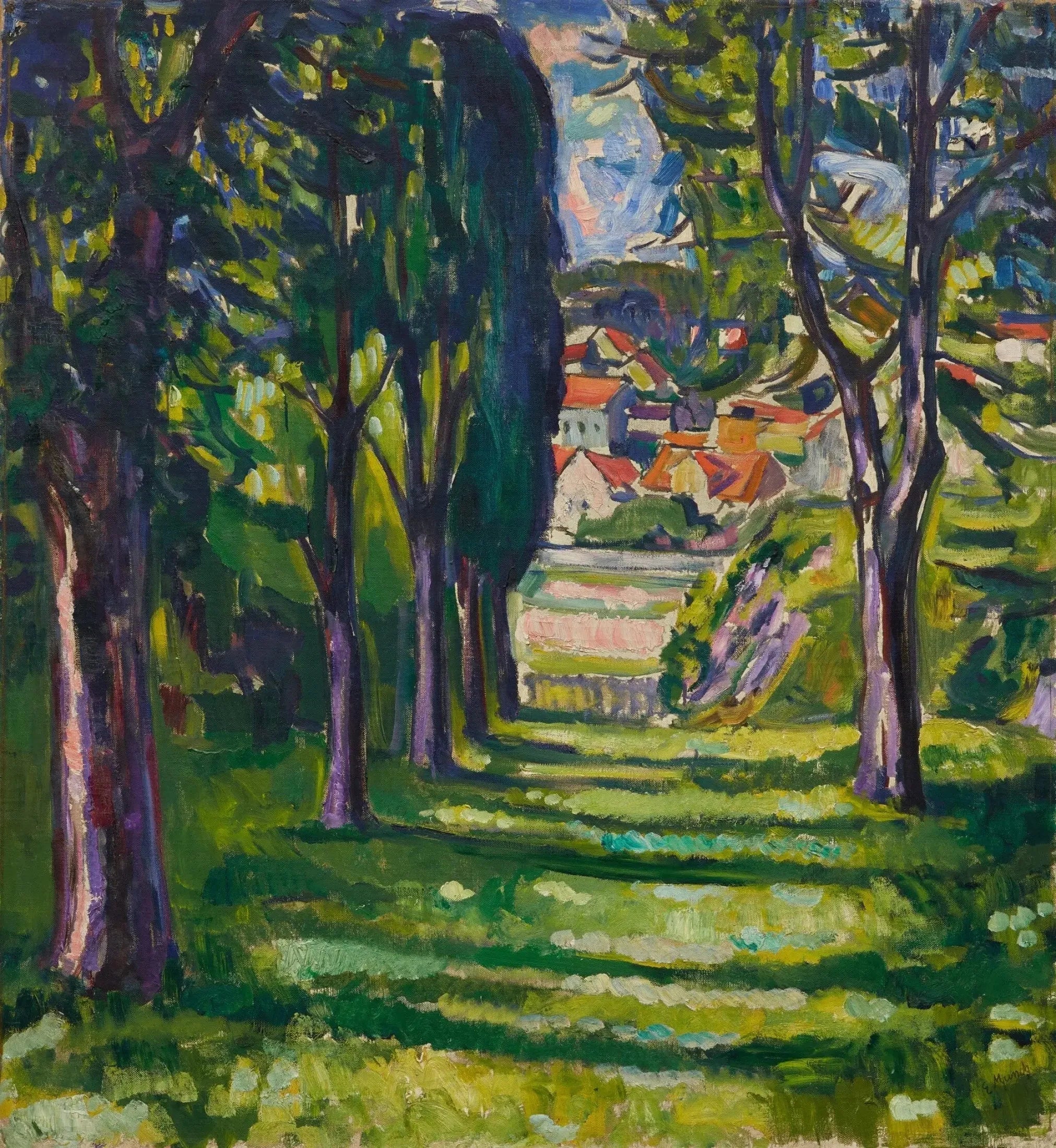 jardin à Kragerø - Edvard Munch image 1 copie peinte à la main à l’huile