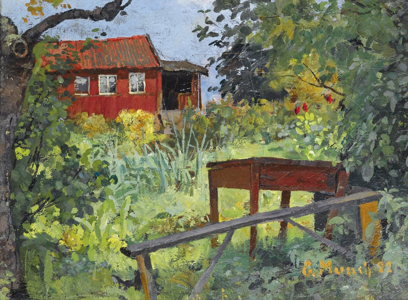 jardín en la casa roja - Edvard Munch