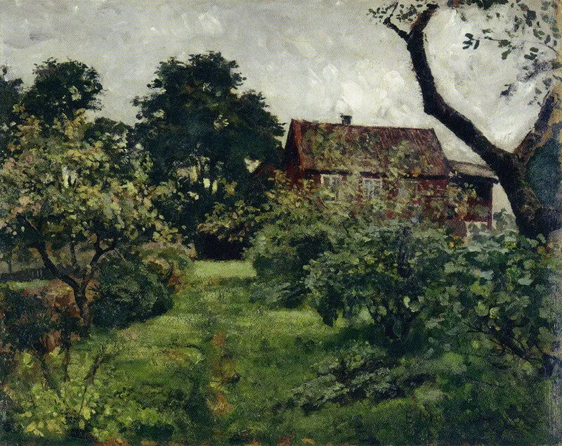 jardín en la casa roja - Edvard Munch