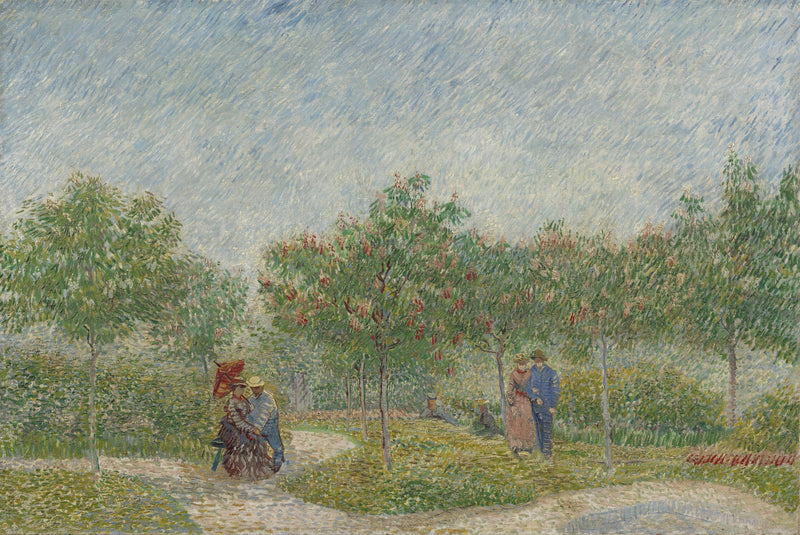 Jardín en Montmartre con amantes - Vincent van Gogh