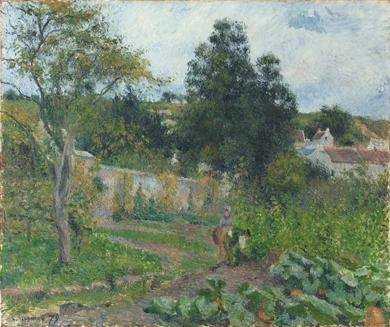 Huerto en el Ermitage, Pontoise - Camille Pissarro