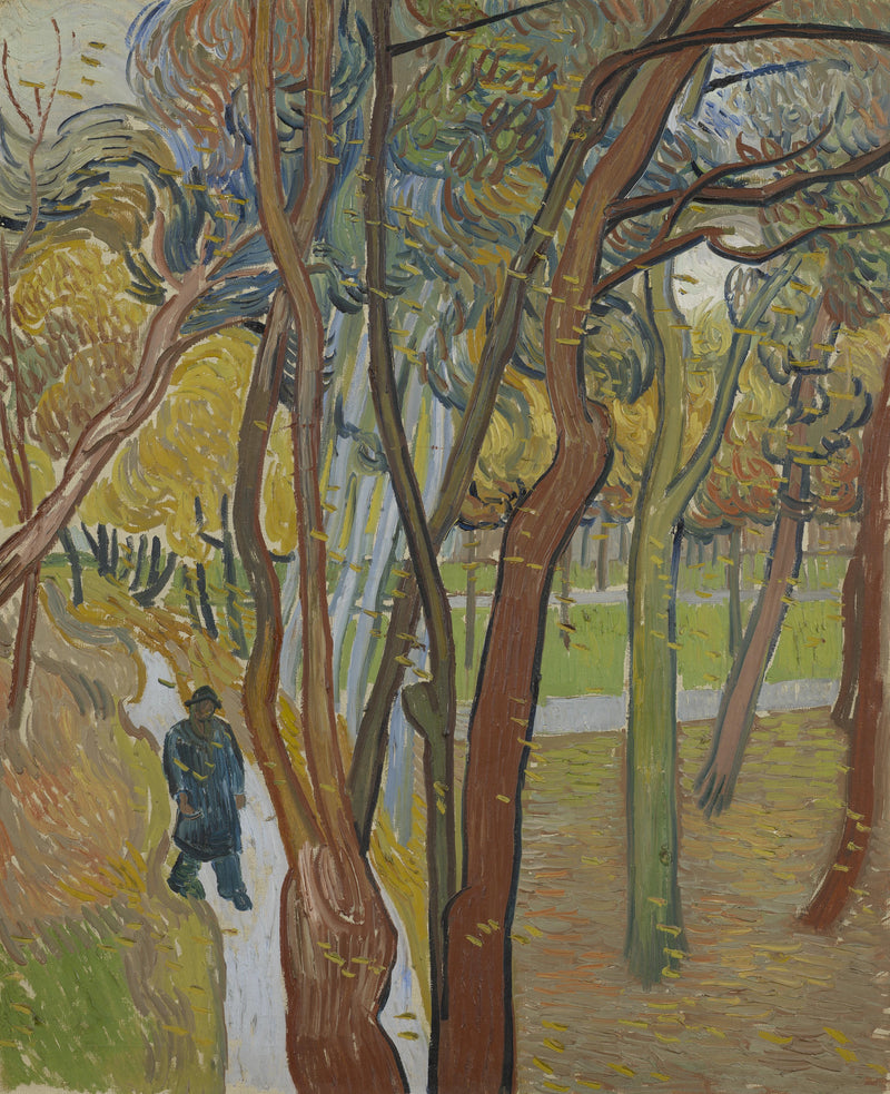 El jardín del hospital Saint-Paul (« La caída de las hojas ») - Vincent van Gogh