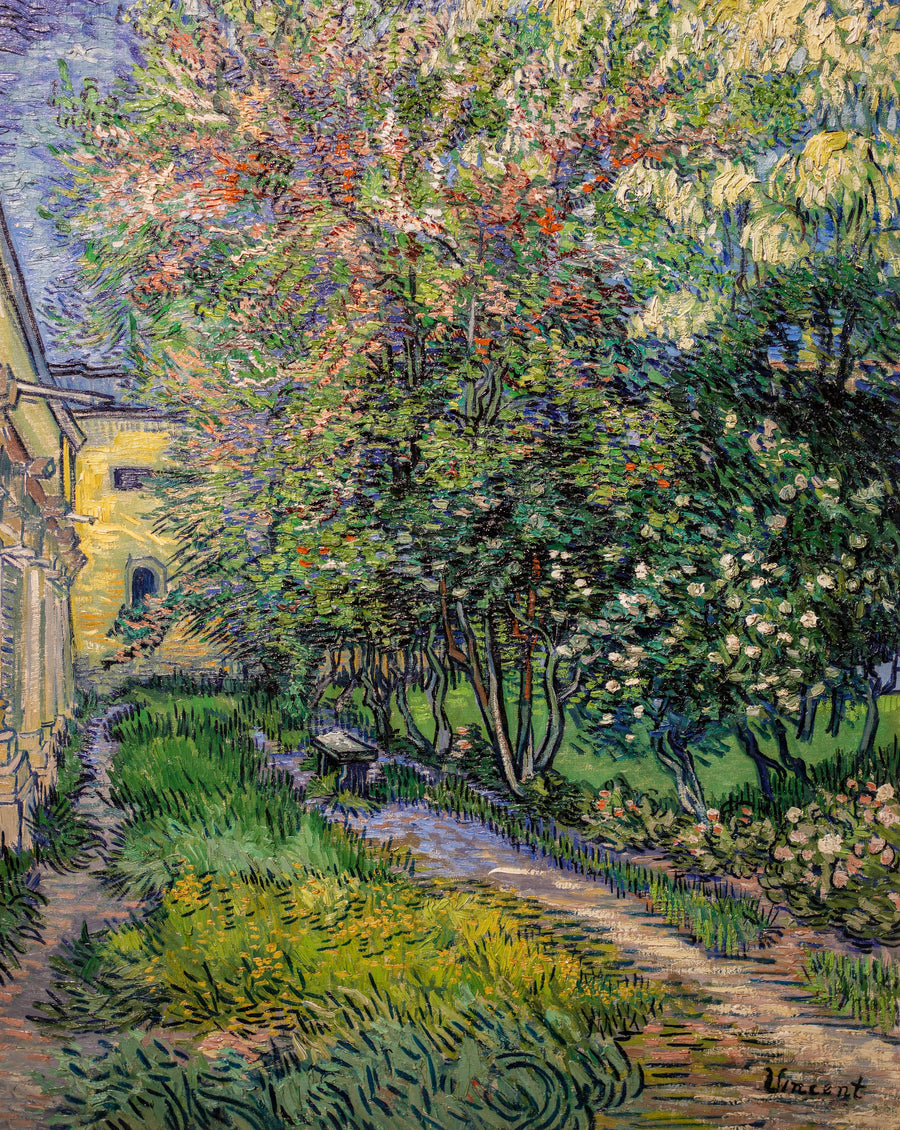 El jardín del asilo de Saint-Rémy - Vincent van Gogh