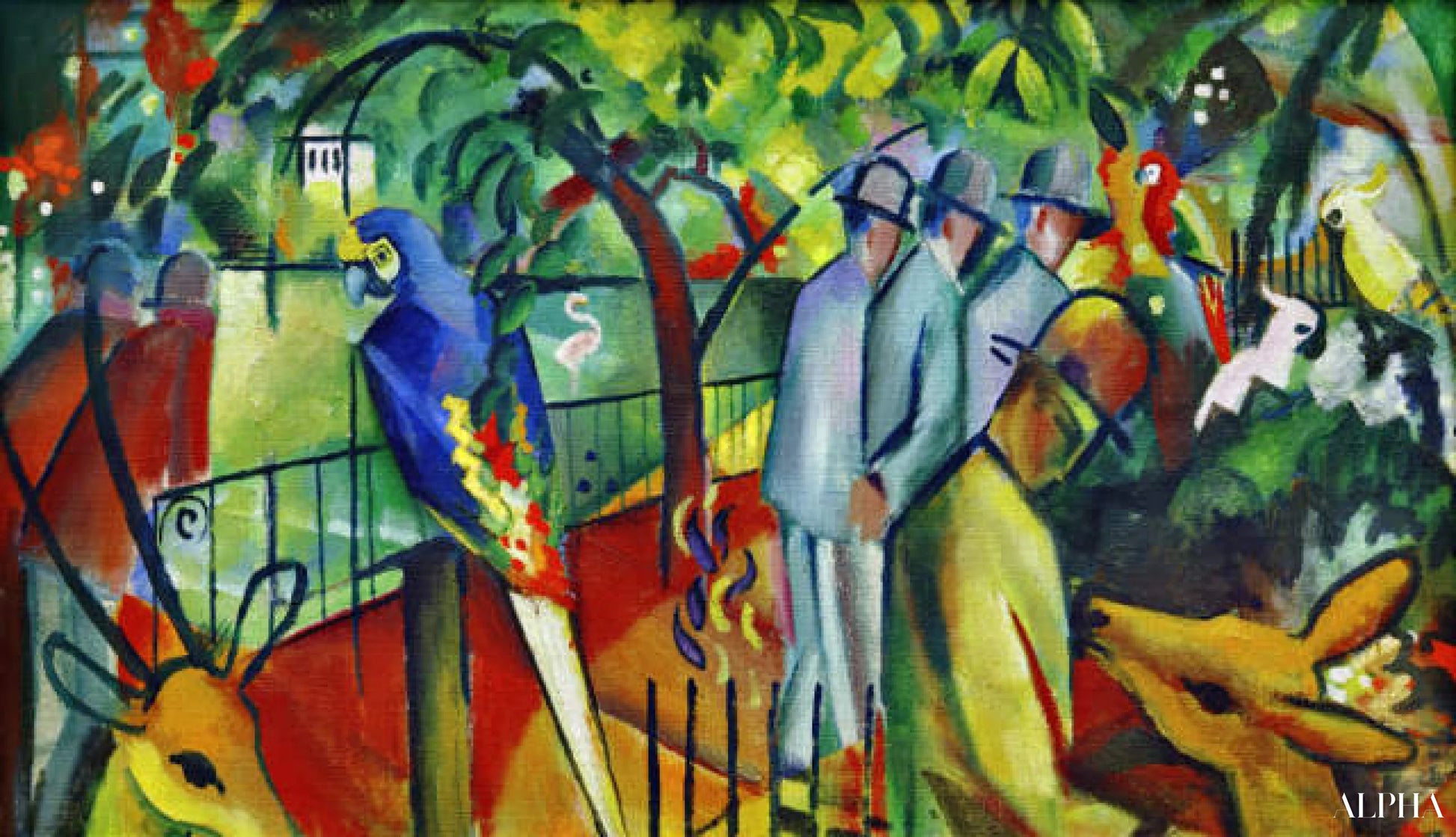 Jardin zoologique - August Macke - Reproductions de tableaux et peintures haut de gamme