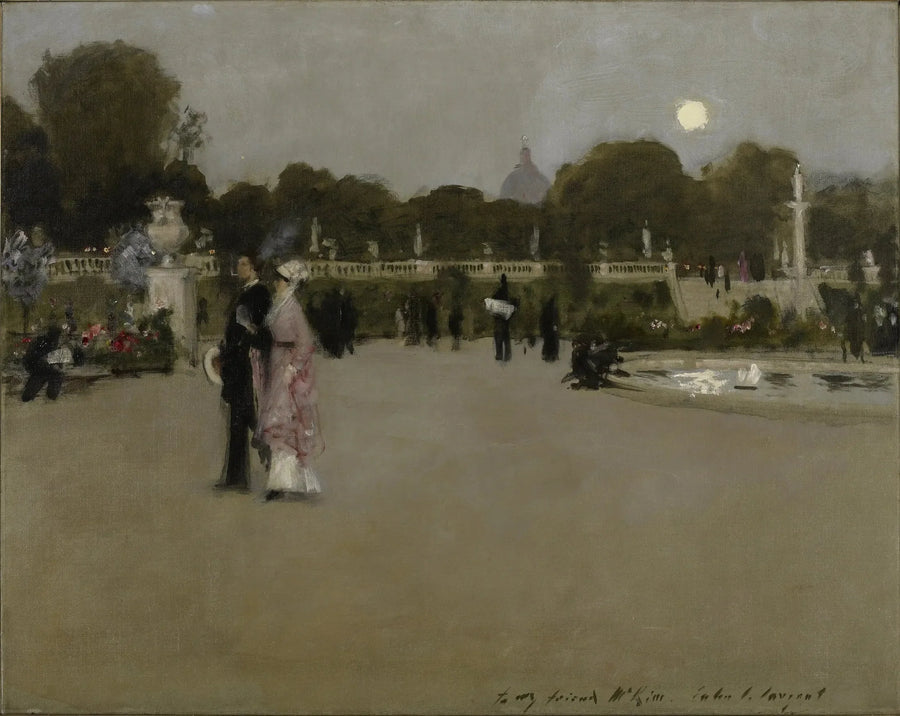 Jardines de Luxemburgo al crepúsculo - John Singer Sargent