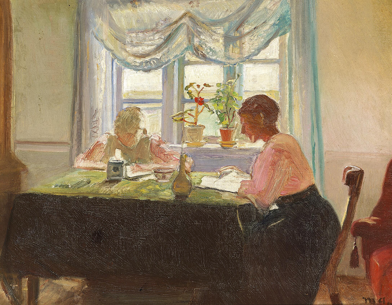 Hago mis tareas junto a la ventana. - Michael Peter Ancher
