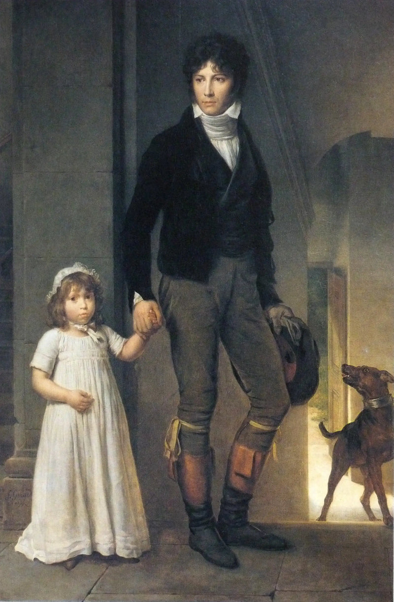 Jean-Baptiste Isabey y su hija, niño - François Gérard