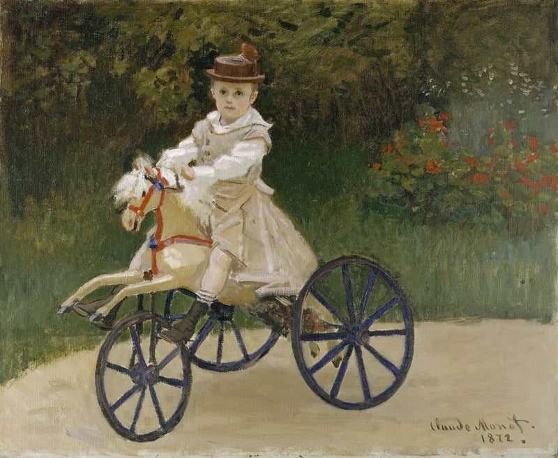 Jean Monet (1867-1913) en su caballo de pasatiempo - Claude Monet
