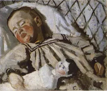 Jean Monet dormido - Claude Monet