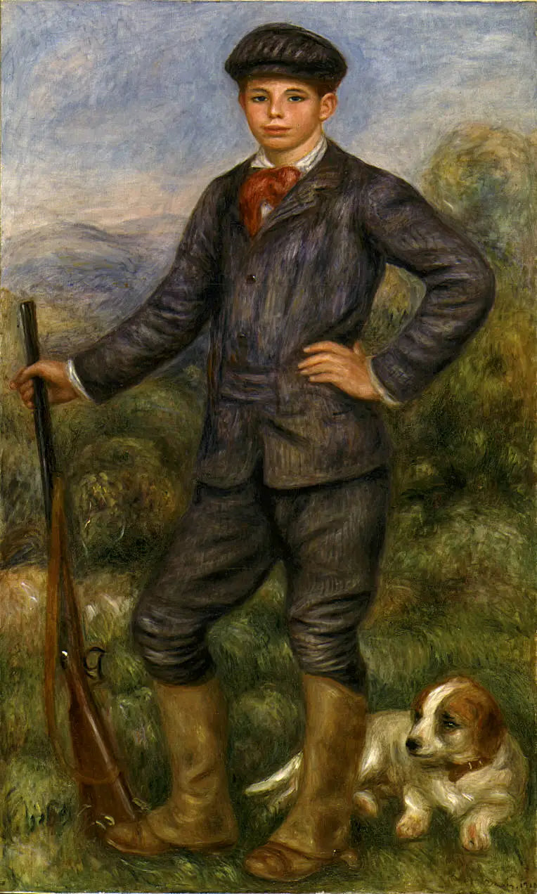 Jean Renoir en chasseur - Pierre-Auguste Renoir image 1 reproduction artisanale de tableau